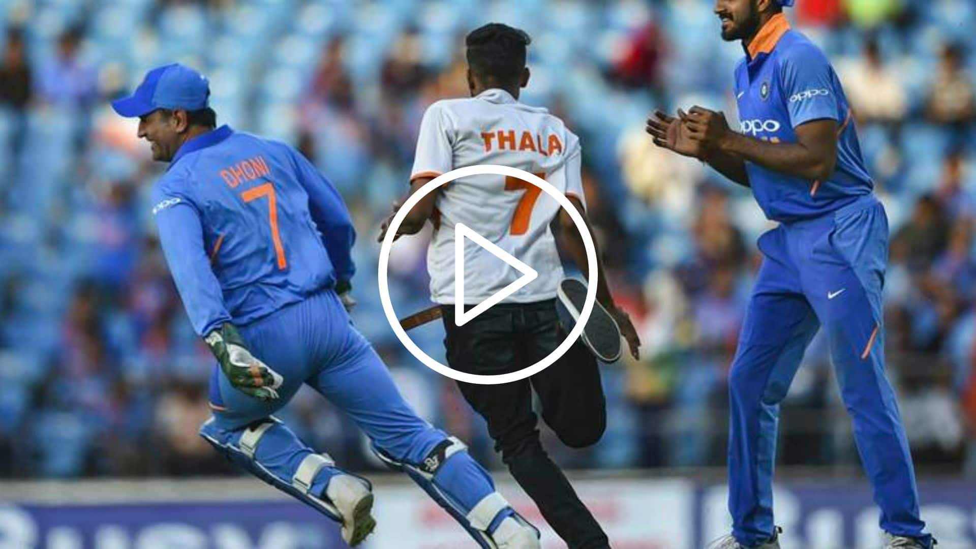 [Watch] MS Dhoni Having Fun With A Pitch Invading Fan During His Team India Days
